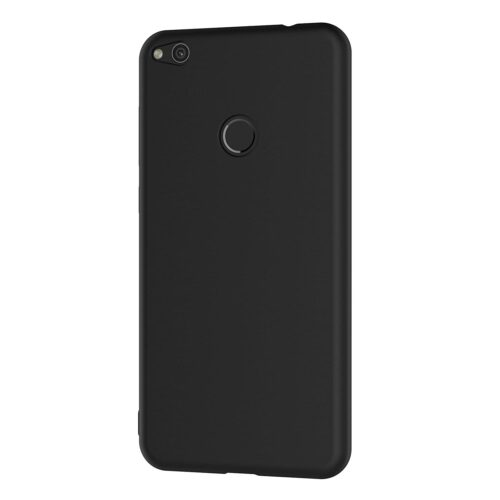 OEM Back Cover Σιλικόνης with Glossy frame- ΜΑΥΡΟ (Huawei P8 Lite 2017 / P9 Lite 2017) 1