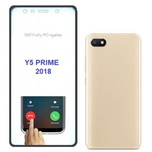 Huawei Y5 (2018) 360 Degree Full Body Case Back Gold and Front Transparent (oem)