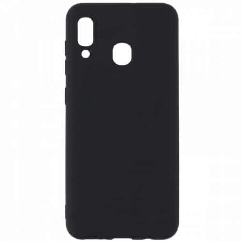 Soft Touch Back Cover Σιλικόνης Μαύρο (Galaxy A20e)