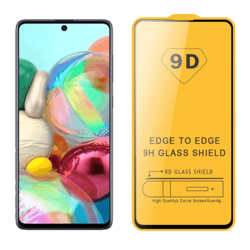 9D Full Face Tempered Glass Black (Galaxy A71) 1