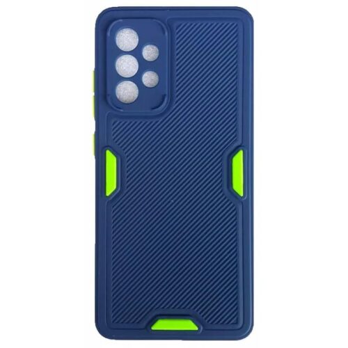 SAMSUNG GALAXY A52/A52s TPU SOFT SILICONE BACK COVER CASE WITH LINES COLOR DARK BLUE (OEM) 2