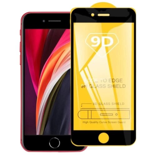 9D Full Face Tempered Glass Black (iPhone SE_2020) 1