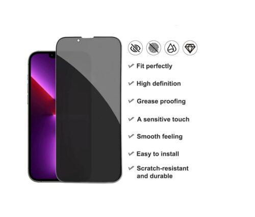 Privacy Anti-Spy Tempered Glass 2.5D με Easy install kit (iPhone 13/ 13 Pro)-Leewello 3