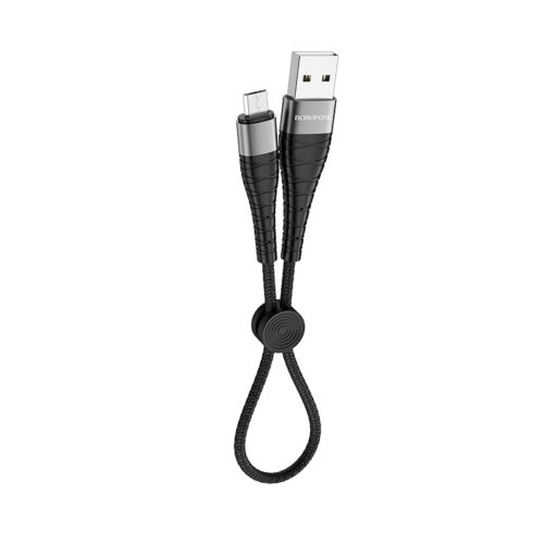 Borofone BX32 Braided USB 2.0 to micro USB Cable Μαυρο 0.25m 1