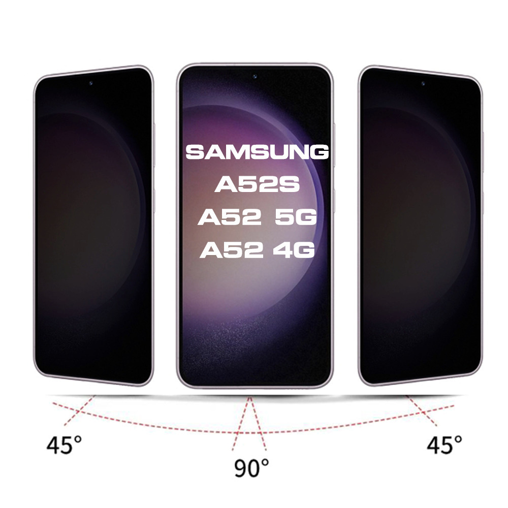 ANTISPY 0.3mm Full Glue Privacy Full Face Tempered Glass Μαύρο (Galaxy A52 / A52s)