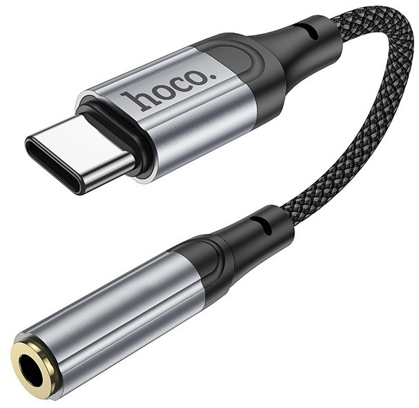 Hoco LS36 Μετατροπέας USB-C male σε 3.5mm female Μαυρο 6942007608886 (συμβατό με ολα δειτε την λιστα μας)