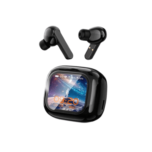Hoco DES53 In-ear Bluetooth Handsfree Ακουστικά με Αντοχή στον Ιδρώτα και Θήκη Φόρτισης με οθονη αφης Λευκά - Image 5